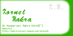 kornel makra business card